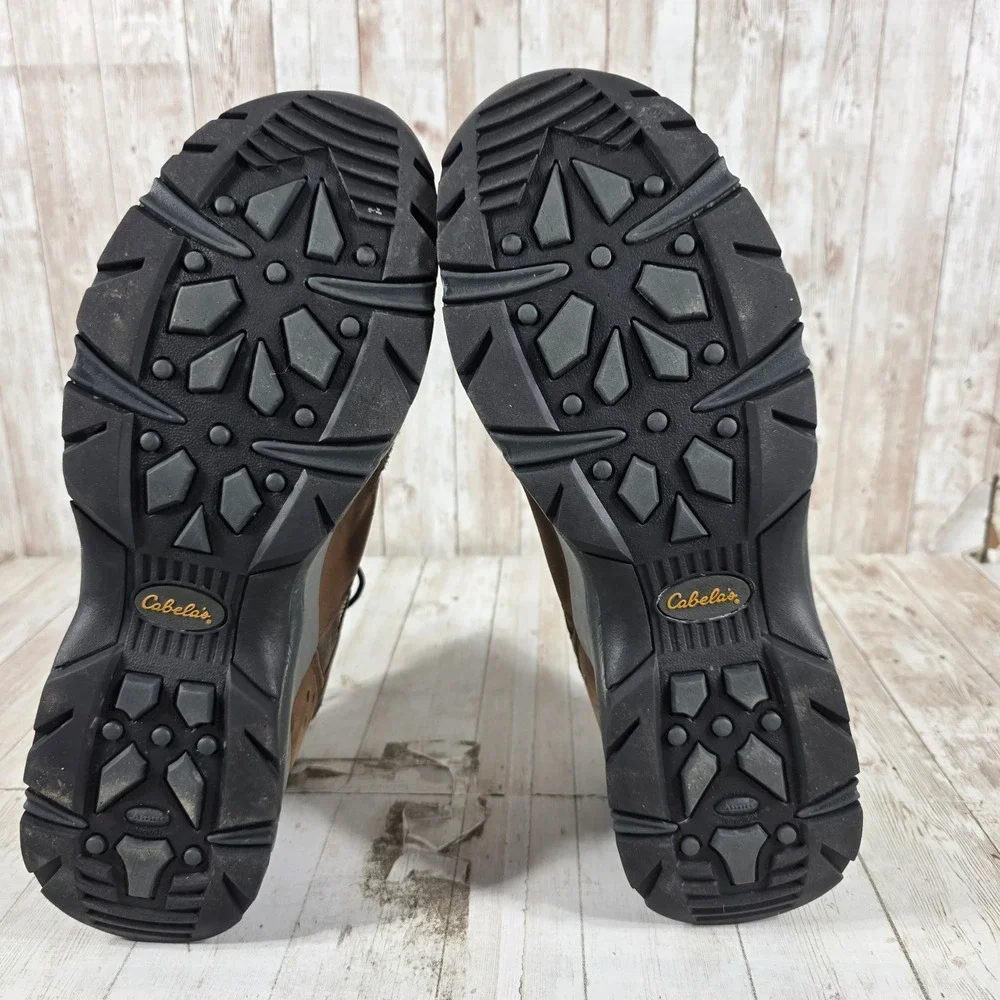 Cabelas Dry-Plus Mens Hiking Boots Brown Leather Mesh Waterproof 81-2733 13D